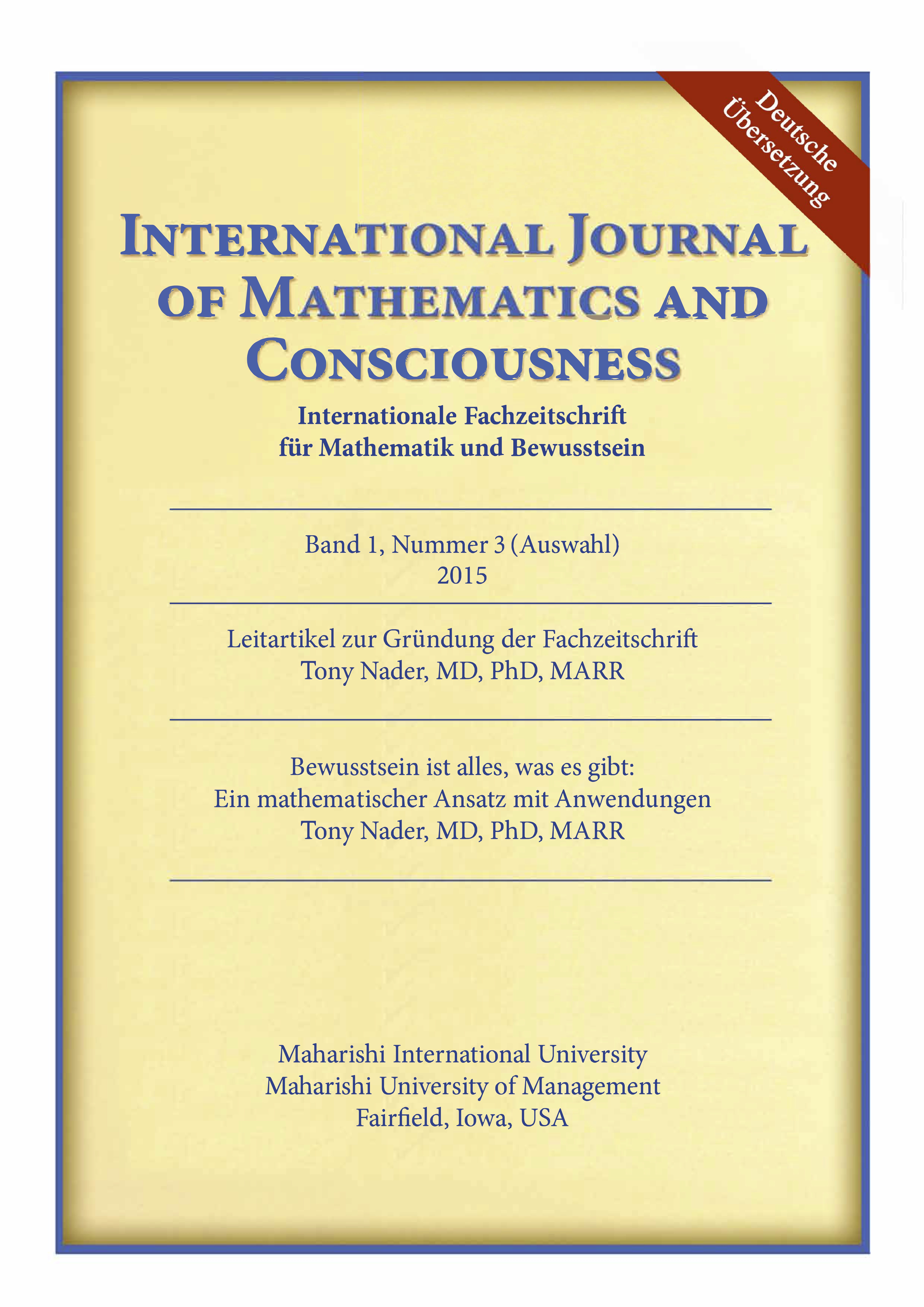 					View Vol. 1 No. 3 (2015): International Journal of Mathematics and Consciousness
				