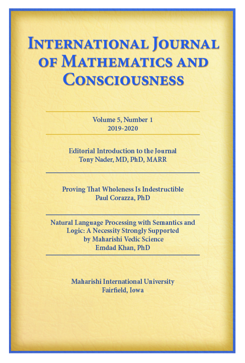 					View Vol. 5 No. 1 (2020): International Journal of Mathematics and Consciousness
				